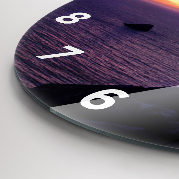 Reloj de cristal redondo Cabeza de piedra