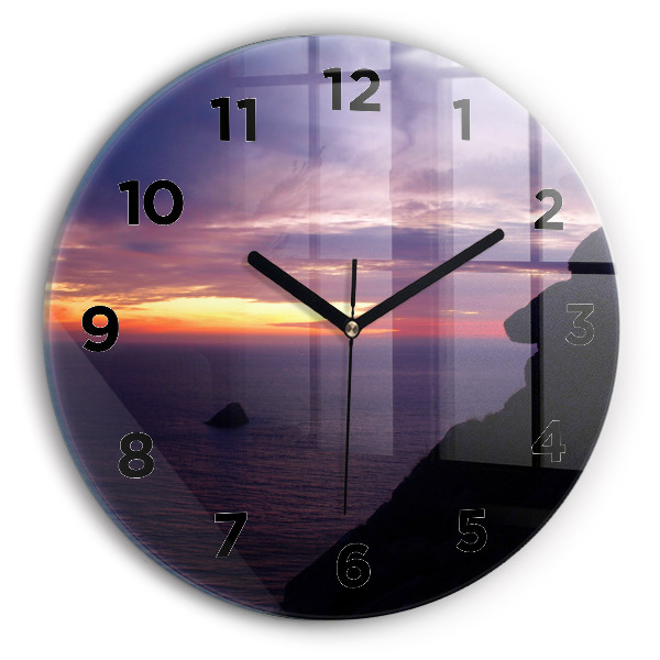 Reloj de cristal redondo Cabeza de piedra