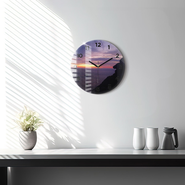 Reloj de cristal redondo Cabeza de piedra