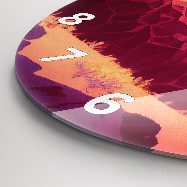 Reloj de cristal redondo Ilustración del desierto de Arizona