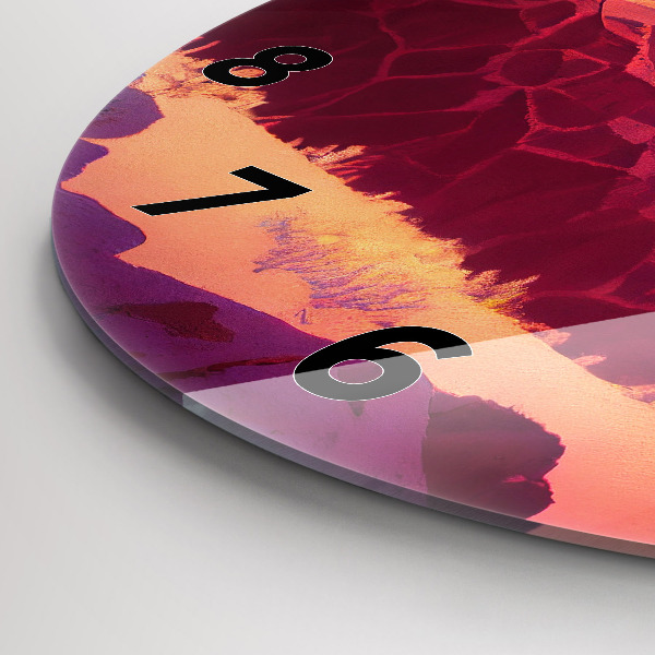 Reloj de cristal redondo Ilustración del desierto de Arizona