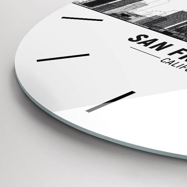 Reloj de cristal redondo Panorama de San Francisco