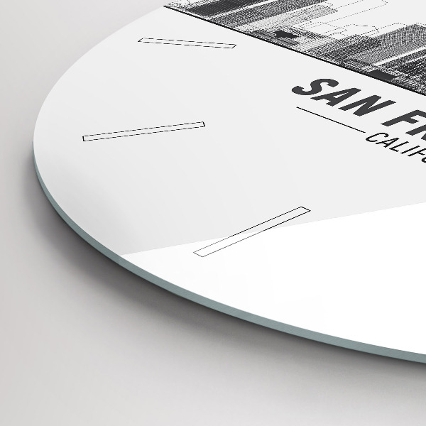 Reloj de cristal redondo Panorama de San Francisco