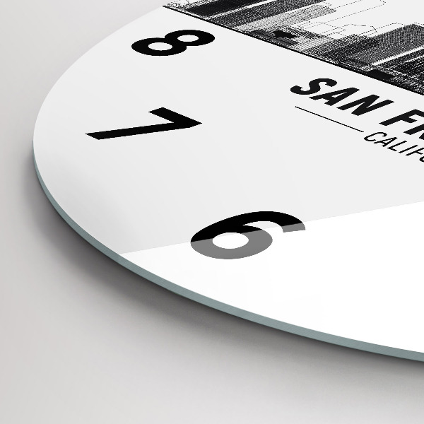 Reloj de cristal redondo Panorama de San Francisco