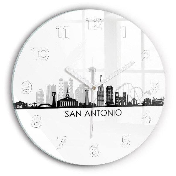 Reloj redondo pared Ciudad San Antonio Texas