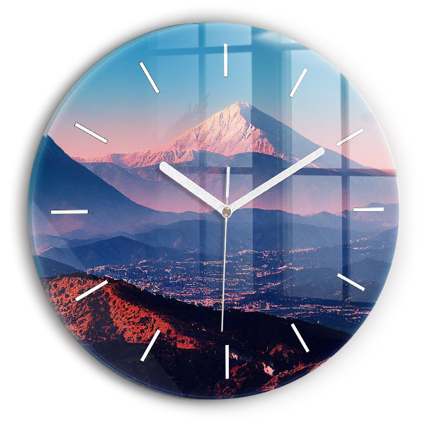 Reloj redondo pared Montañas en San Antonio USA