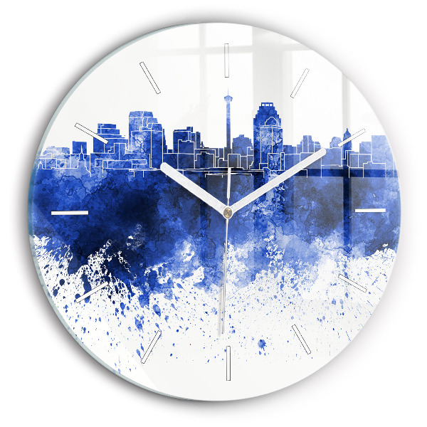 Reloj de cristal redondo Acuarela de San Antonio