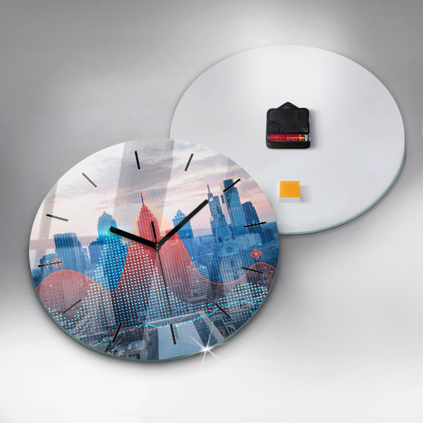 Reloj redondo pared Rascacielos en Filadelfia