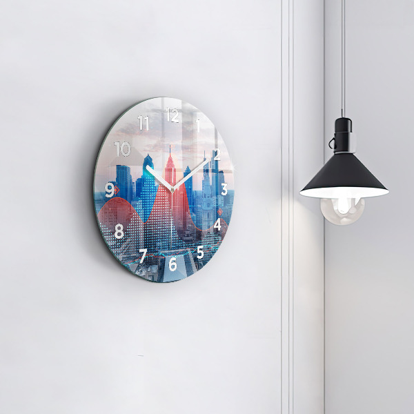 Reloj redondo pared Rascacielos en Filadelfia