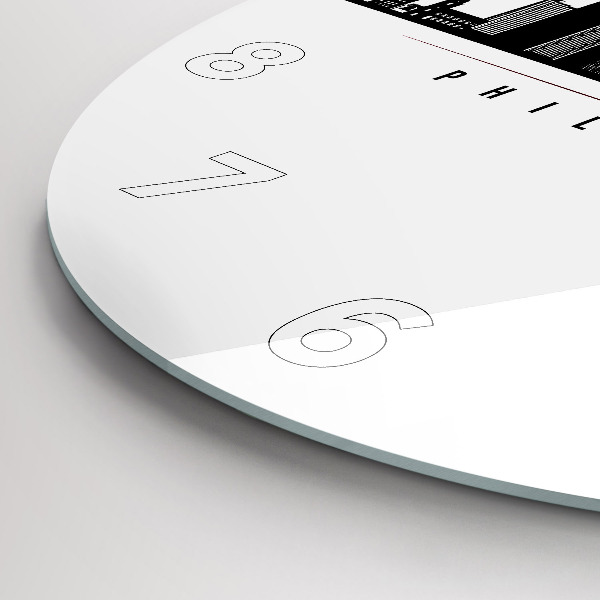 Reloj de pared redondo Ilustración Filadelfia