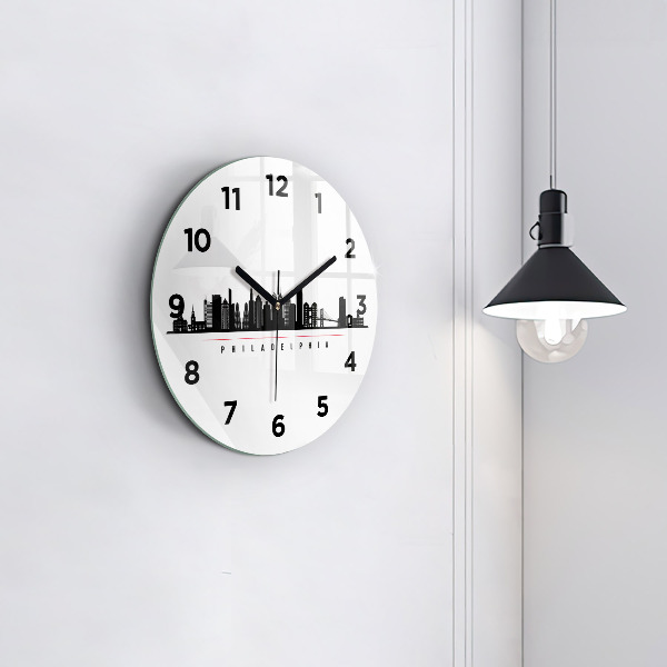 Reloj de pared redondo Ilustración Filadelfia