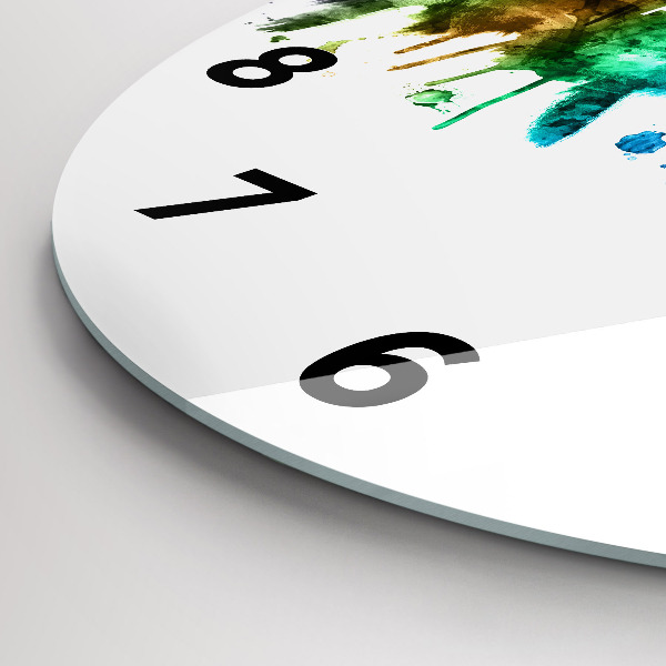 Reloj redondo pared Filadelfia colorida