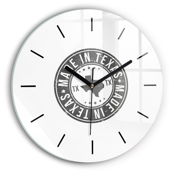 Reloj de pared redondo Sello de Texas