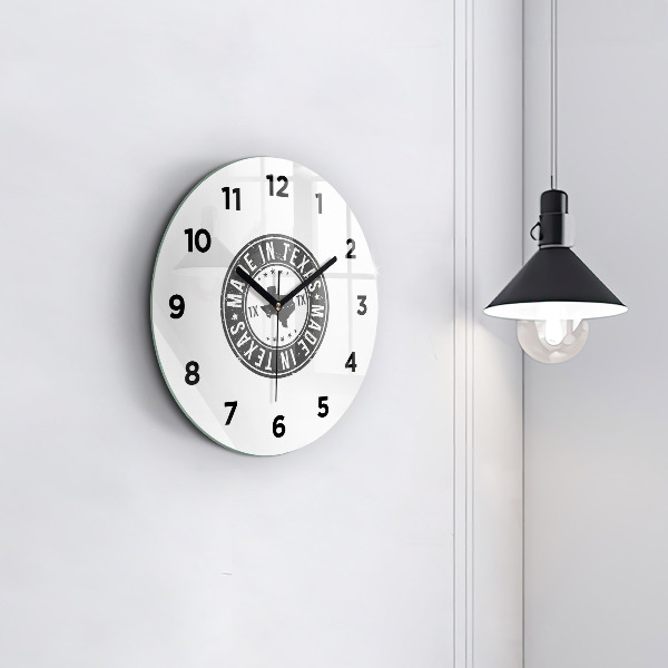 Reloj de pared redondo Sello de Texas
