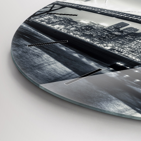 Reloj de pared redondo Puente de noche San Francisco