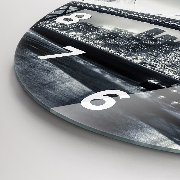 Reloj de pared redondo Puente de noche San Francisco