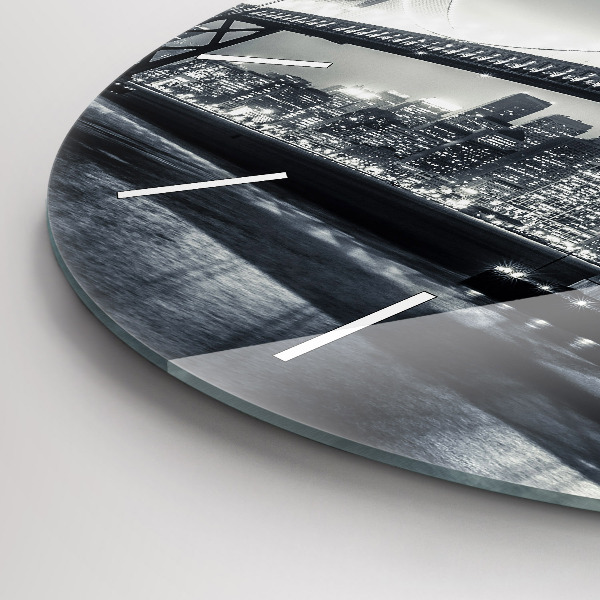 Reloj de pared redondo Puente de noche San Francisco