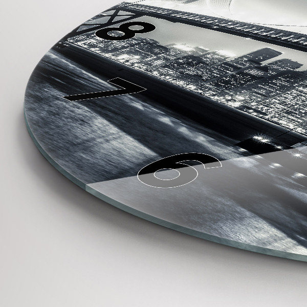 Reloj de pared redondo Puente de noche San Francisco