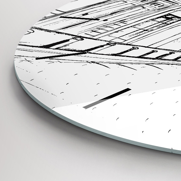 Reloj redondo pared Ciudad dibujo Provenza