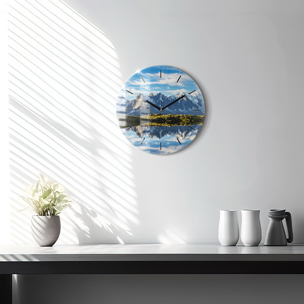 Reloj de pared redondo Valle de Chamonix, Alpes franceses