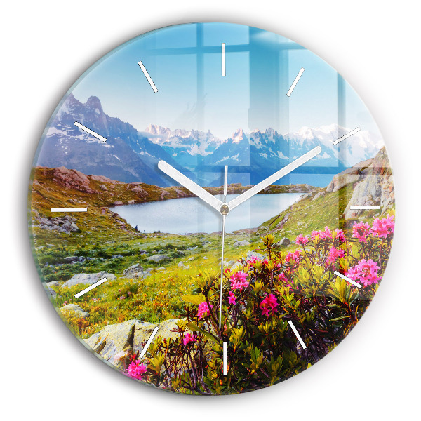 Reloj de pared redondo Glaciar del Mont Blanc Chamonix