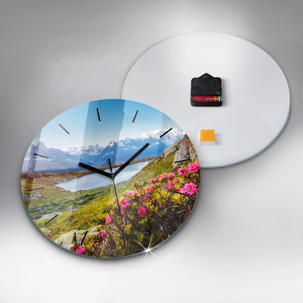 Reloj de pared redondo Glaciar del Mont Blanc Chamonix