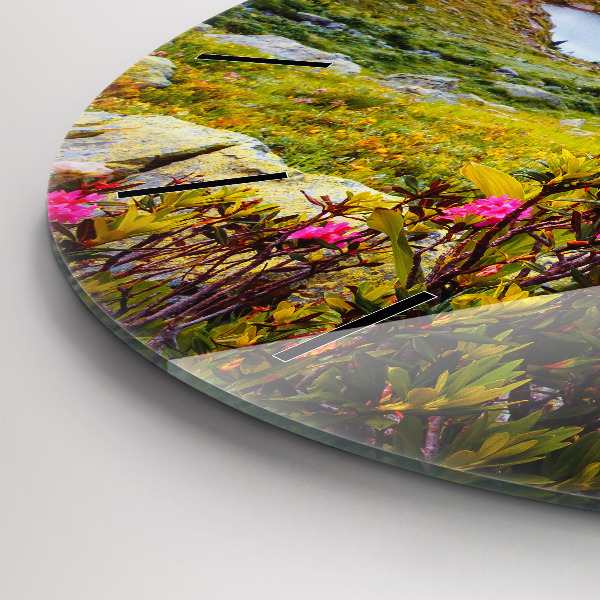 Reloj de pared redondo Glaciar del Mont Blanc Chamonix