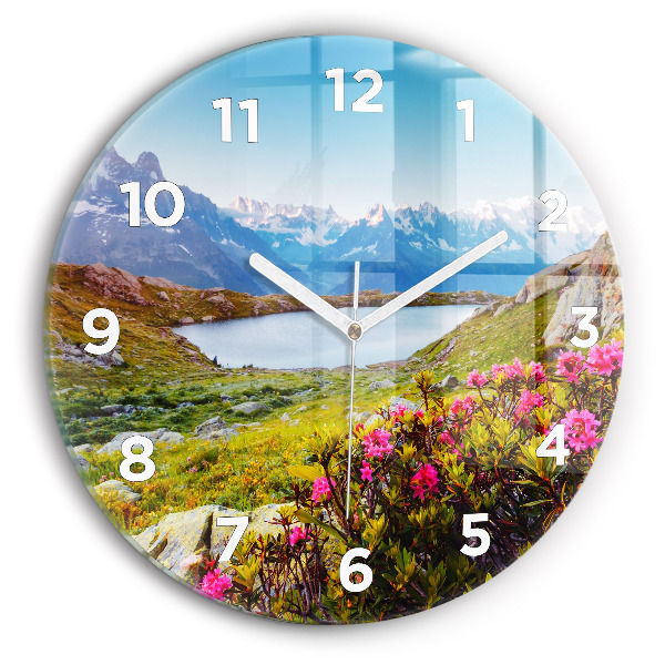 Reloj de pared redondo Glaciar del Mont Blanc Chamonix