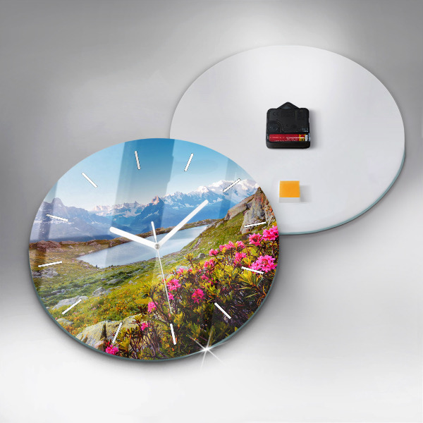Reloj de pared redondo Glaciar del Mont Blanc Chamonix