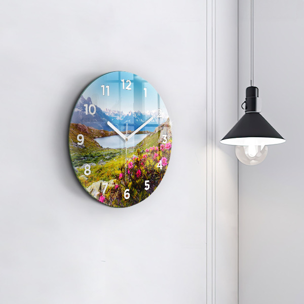 Reloj de pared redondo Glaciar del Mont Blanc Chamonix