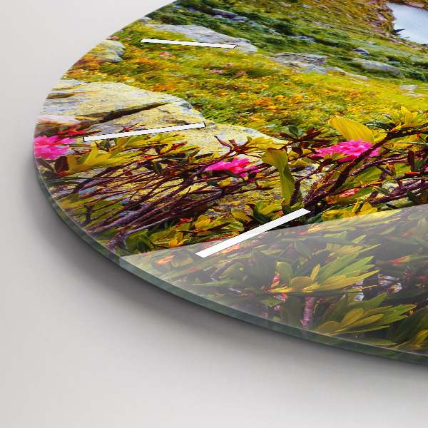 Reloj de pared redondo Glaciar del Mont Blanc Chamonix