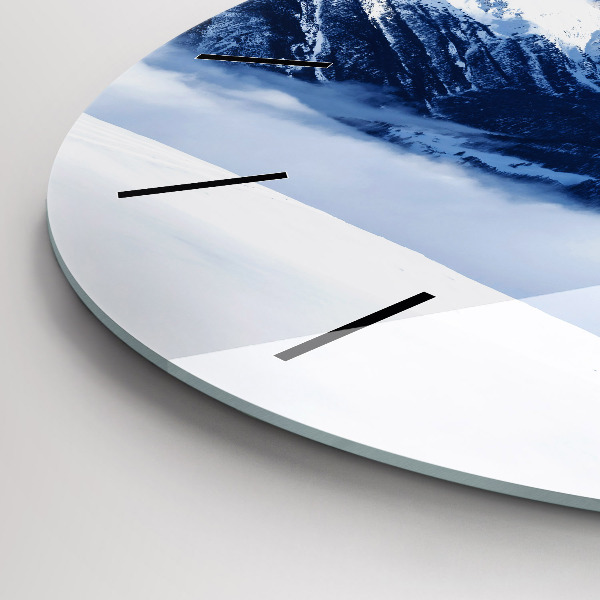 Reloj redondo pared Panorama de montañas