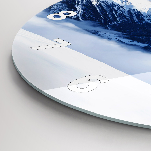 Reloj redondo pared Panorama de montañas