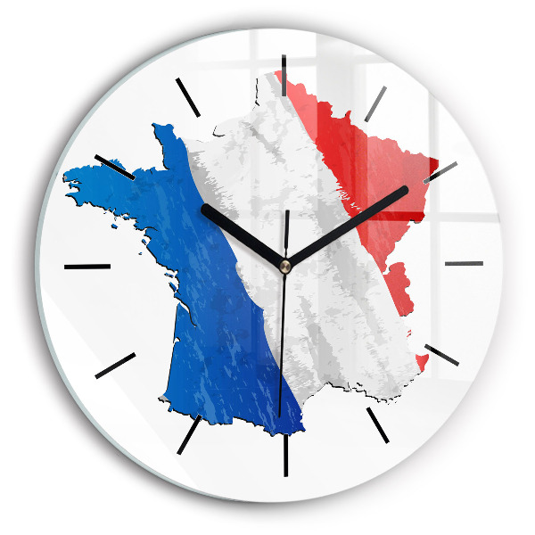 Reloj de pared redondo Bandera de Francia