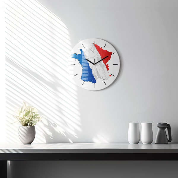 Reloj de pared redondo Bandera de Francia