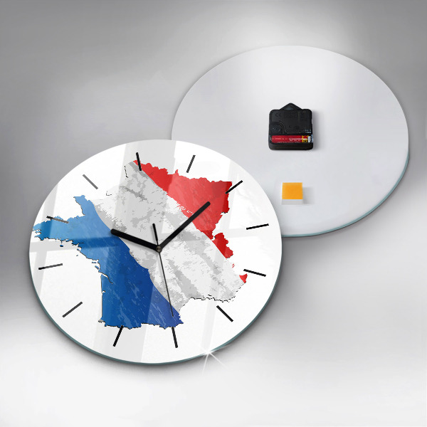Reloj de pared redondo Bandera de Francia