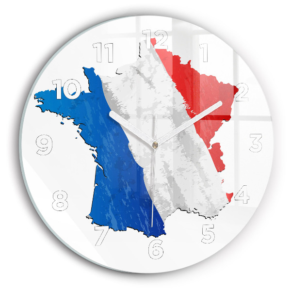 Reloj de pared redondo Bandera de Francia