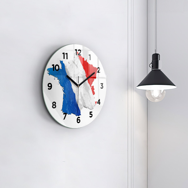 Reloj de pared redondo Bandera de Francia