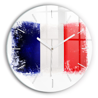 Reloj redondo pared Bandera de Francia