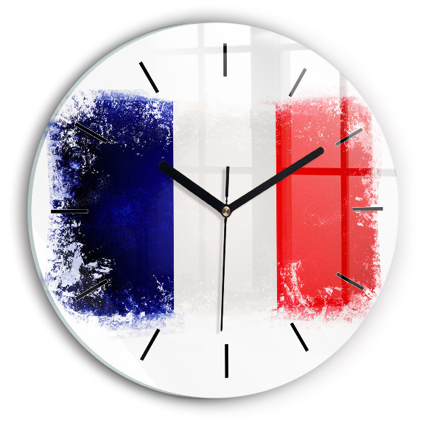 Reloj redondo pared Bandera de Francia