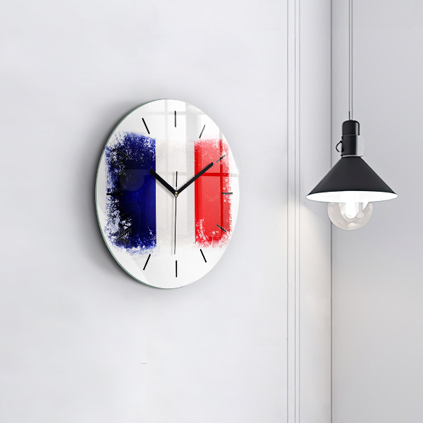 Reloj redondo pared Bandera de Francia