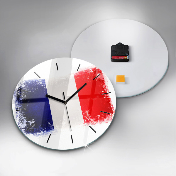 Reloj redondo pared Bandera de Francia