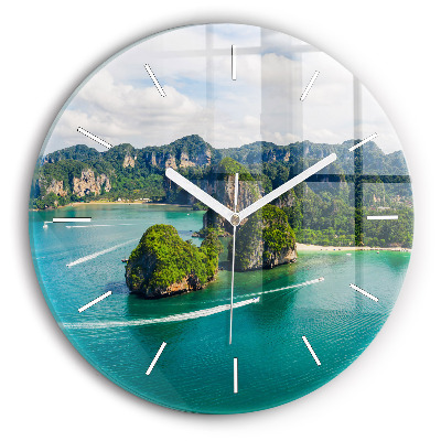 Reloj redondo pared Isla en Tailandia