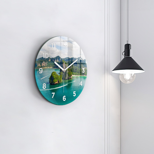 Reloj redondo pared Isla en Tailandia