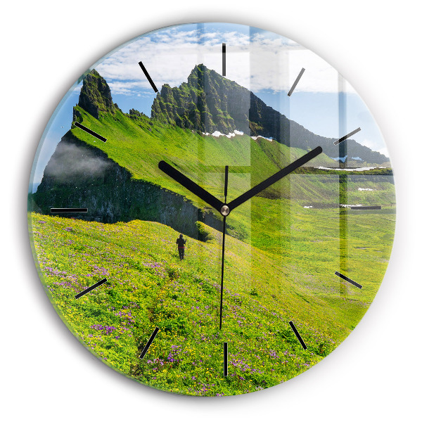 Reloj de cristal redondo Reserva natural de Hornstrandir Islandia