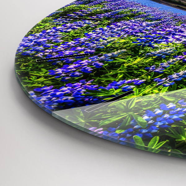 Reloj de cristal redondo Vista de montaña Islandia