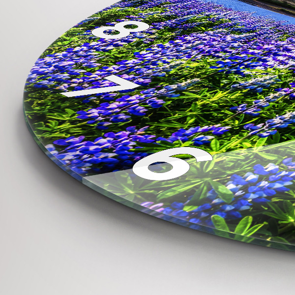 Reloj de cristal redondo Vista de montaña Islandia