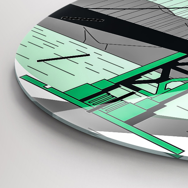 Reloj redondo pared Puente verde