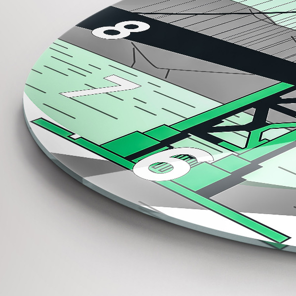 Reloj redondo pared Puente verde