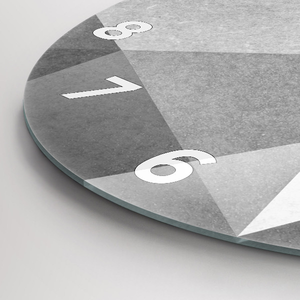 Reloj de pared redondo Abstracción geométrica gris